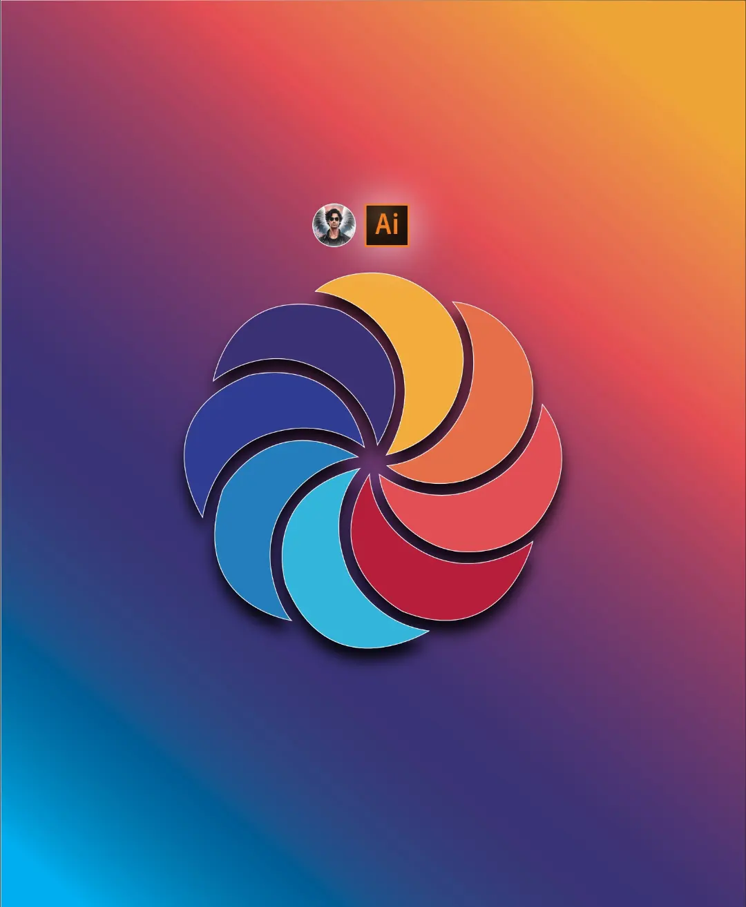 Vibrant 8 Color Spiral Wheel - Post